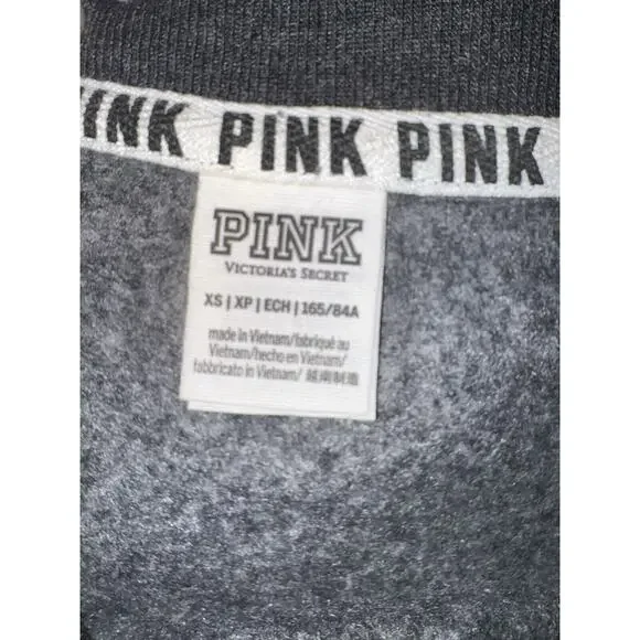Victorias Secret Pink‎ Sweatshirt Women XS Oversized Graphic Fleece Rainbow Dog - Picture 6 of 8
